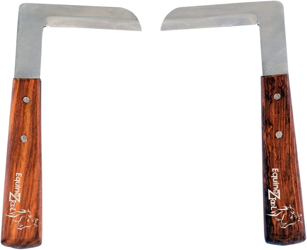 Equinez Tools Sheep & Cattle Hoof Knife Set of Left and Right (L Shaped