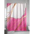 thumbnail image 5 of Shower Curtains Abstract Marble Bath Curtain Marble Pink Waterproof Bathroom Shower Curtain Set with Hooks Decoration 36 x 72 Inches, 5 of 7