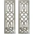 thumbnail image 3 of Hosley Set of 2 Silver Iron Wall Pillar Candle Sconce & Set of 2 Brown Wall Sconces with Clear Glass Tea Light Candle Holders, 3 of 6