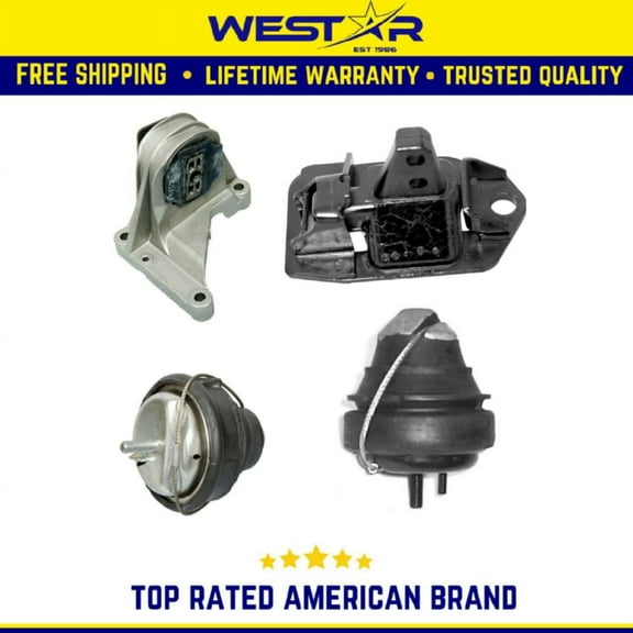 Engine & Trans Mount Set 4PCS Compatible for 1998 - 2000 Volvo S70 2.3L / 2.4L Replaces 9727 9145