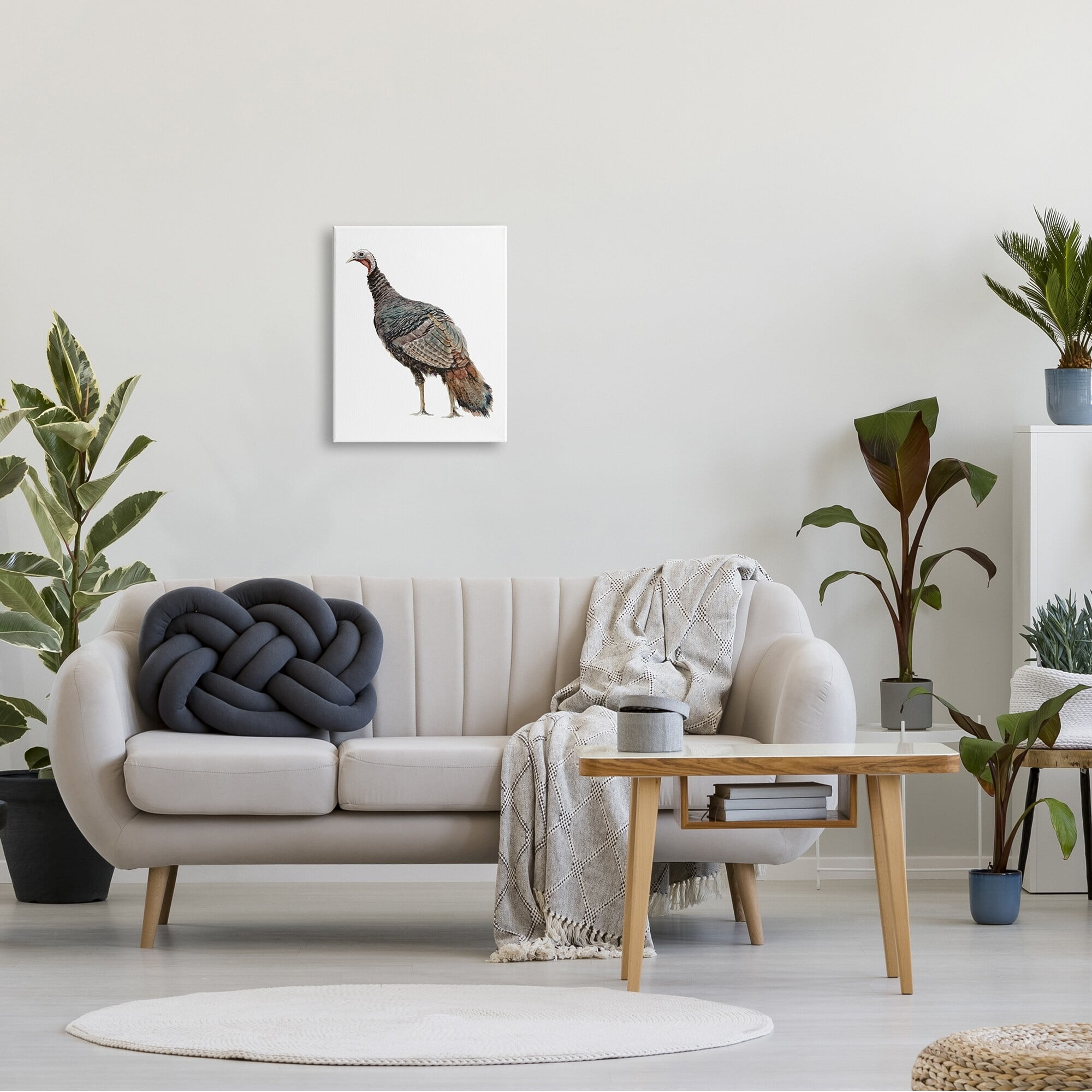 Stupell Industries Wild Turkey Bird Watercolor Painting Kids' Nursery Animal, 30 x 40,Design by Fox Hollow Studios