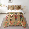 thumbnail image 2 of Homewish Xmas Nutcracker 7 Pieces Bedding Comforter Set for Teens Boys Girls,Merry Christmas Full Bedding Set Lightweight,Happy New Year Fitted Sheet Flat Sheet,Luxury Bedroom Decor,Reversible, 2 of 8
