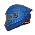 thumbnail image 1 of Casco para moto Axxis Hawk Cubik Azul Mate Talla S, 1 of 3