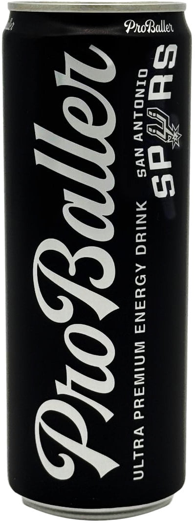 ProBaller Ultra Premium Energy Drink – SPURS Edition - NSF SPORT CERTIFIED- Natural Clean Energy with Biotin, Electrolytes, Essential B-Vitamins - B12 (Methylcobalamin) + more. 12 fl oz (pack of 15)
