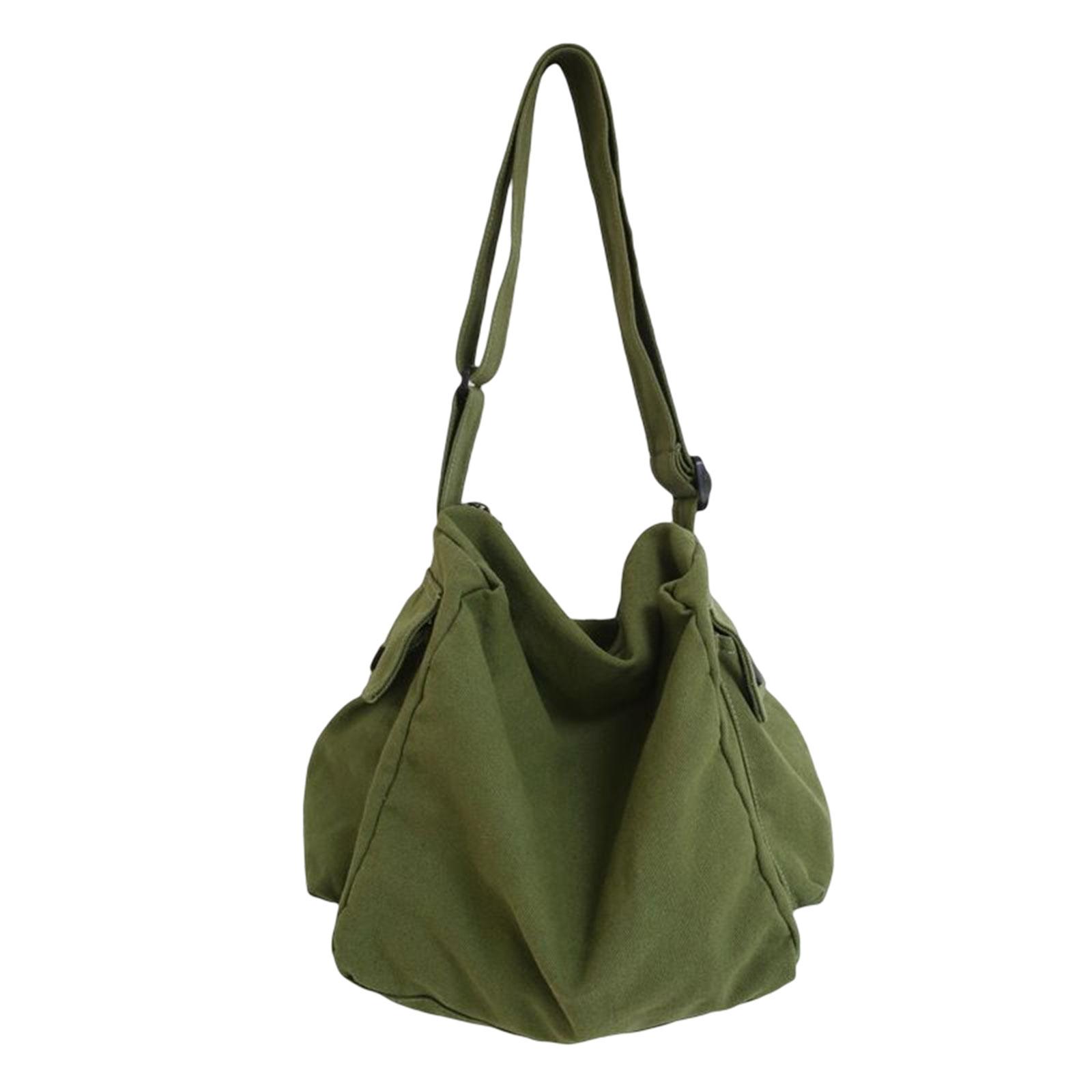 Sac Bandoulière Femme En Toile Grande Capacité – Style Vintage Hobo, Plusieurs Poches, Sangle Réglable, Pour Homme Et Femme, Quotidien