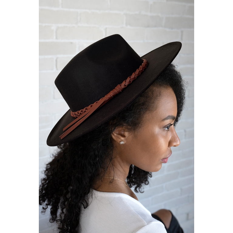Jen & Co Debbie Braided Trim Wide Brim Fedora - Walmart.com display picture 2