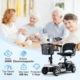 thumbnail image 5 of ​TOXOZERS Mobility Scooter for Seniors and Disabled Individuals Featuring Bright Headlights, USB Port, Basket, and Long-Range Battery in Silver, 5 of 11