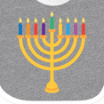 thumbnail image 4 of Inktastic Hanukkah Menorah Candles Boys or Girls Baby Bib, 4 of 4