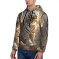thumbnail image 3 of Haiem Golden White Tiger Patterned Men's Hoodie with Kangaroo Pocket - Ideal Pullover Sweatshirt for Daily Wear, Travel, and Home-3X-Large, 3 of 7