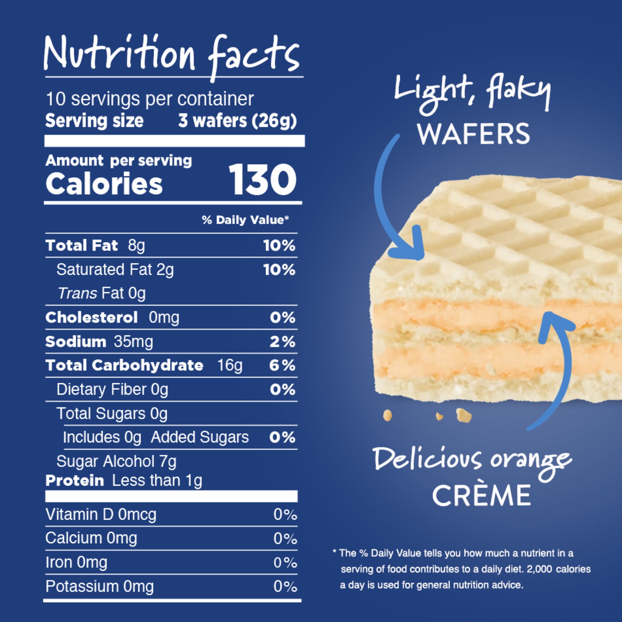 (3 pack) VOORTMAN Bakery Zero Sugar Orange Creme Wafer Cookies 9 oz
