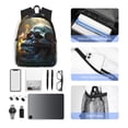 thumbnail image 4 of Pofeuu Flower Field Skull Print Laptop Backpack Travel Canvas Backpack for School Lightweight and Comfortable Backpack College Backpack Schoolbag, 4 of 6