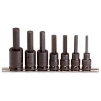 7 Pc. Hex Bit Impact Socket Set, 1/2 in