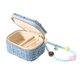 thumbnail image 1 of Portable Jewelry Storage Box Travel Bracelet Case Soft Interior Necklace Case Fabric Texture for Easy Organization, 1 of 4