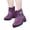 Purple, variant on Waterproof Rain Boots for Women Low Heels Ankle Short Booties Chelsea Garden Shoes Black 7.5