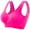 Hot Pink, variant on felwors Sports Bras for Women, Seamless Comfortable Yoga Bra with Removable Pads, Breathable Everyday Bra Dark Gray, XXXL