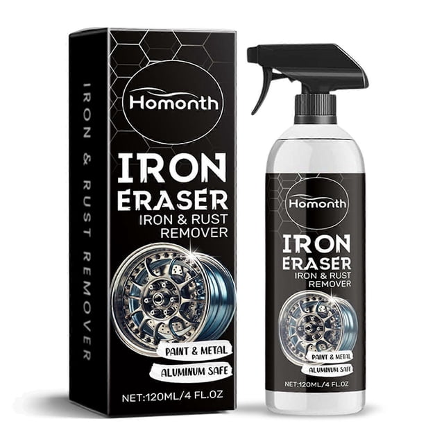 Iron Eraser Car Rust Remover, Rust Stain Remover for Motorcycle Car Wheels, Decontamination Spray for Cars