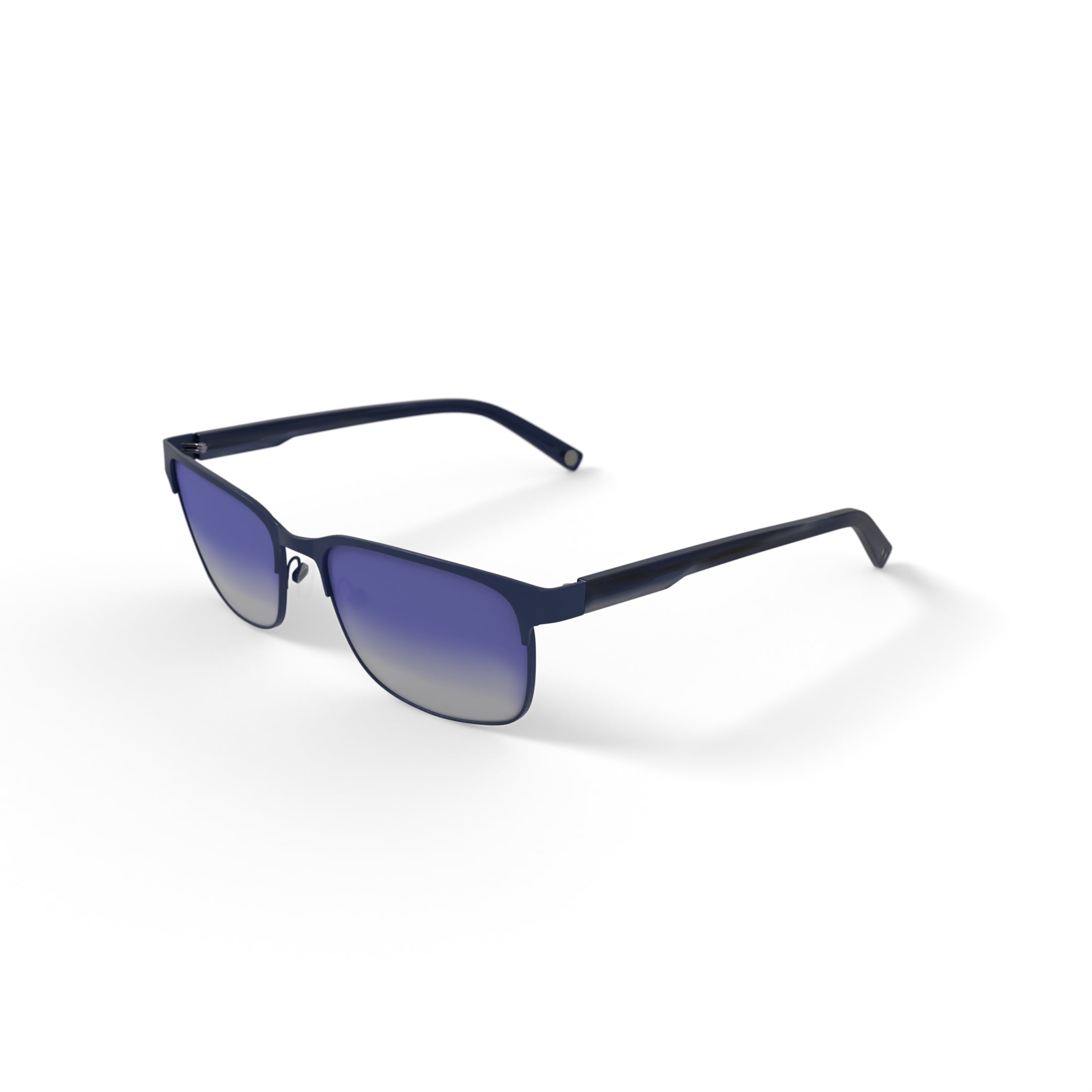 Reverb Men's Rectangle Prescription Fashion Sunglasses, RVMOS3000, Satin Navy, 59-18-150, with Case