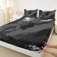 thumbnail image 3 of Manfei Boys Girls Oil Painting 4 Pieces Queen Sheet Sets,Abstract Graffiti Ultra Soft Flat Sheet,Minimalist Mid Century Queen Fitted Sheet,Microfiber Bedroom Decor, 3 of 7