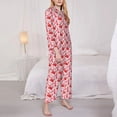 thumbnail image 3 of Picia Crabs Starfish Pattern Women’s Long-Sleeve Sleepwear Set - Soft 2-Piece Loungewear with Pockets, Comfy PJs for Relaxing Nights-XX-Large, 3 of 7