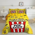 thumbnail image 2 of jejeloiu Popcorn Bedding Comforter Set,Movie Time Twin Comforter Sets,Orange Red Bedding Set For Boys Girls,Luxury Bedroom Decor,2pcs, 2 of 8