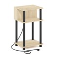 thumbnail image 1 of Just 3-Tier Turn-N-Tube Open Storage End Table, Bauhaus Oak/Black, 1 of 6