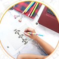 thumbnail image 4 of 2 Sets Mini Transparent Ring Binder Covers with 3 Rings and Inner Paper Folder Pocket (Gold,silver), 4 of 5