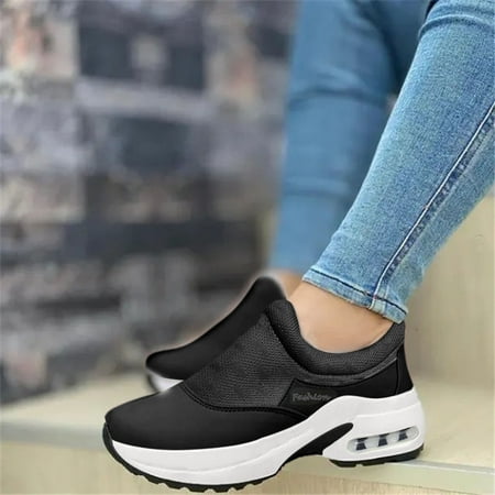 

Alueeu Women s sneakers Flying Women s Thicksoled Breathable Knitted Fashion Shoes Single Sneakers Women s Sneakers