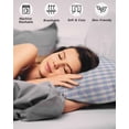 thumbnail image 4 of Purple Pillow Covers Standard Size 2 Pack, Grid Checkered Plaid Gingham Lattice Trellis Soft Bed Throw Pillowcases Breathable Cooling Long Lumbar Body Pillow Sham Cover for Bed Sofa 20''x26'', 4 of 7