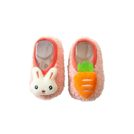 

Gomelly Infant Baby Sock Shoes Prewalker Floor Slippers Plush Lined Ankle Socks Lightweight Crib Shoe Toddlers Kids Boys Girls Trainers Light Pink Rabbit 11C