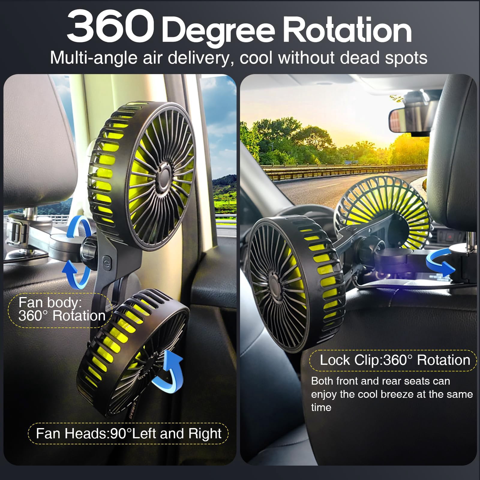 Jrocdr Portable - Table Top Fan Small Electric Fan Mini Personal Fan Fan For Room Car Seat Fan Battery Fans Portable Rechargeable