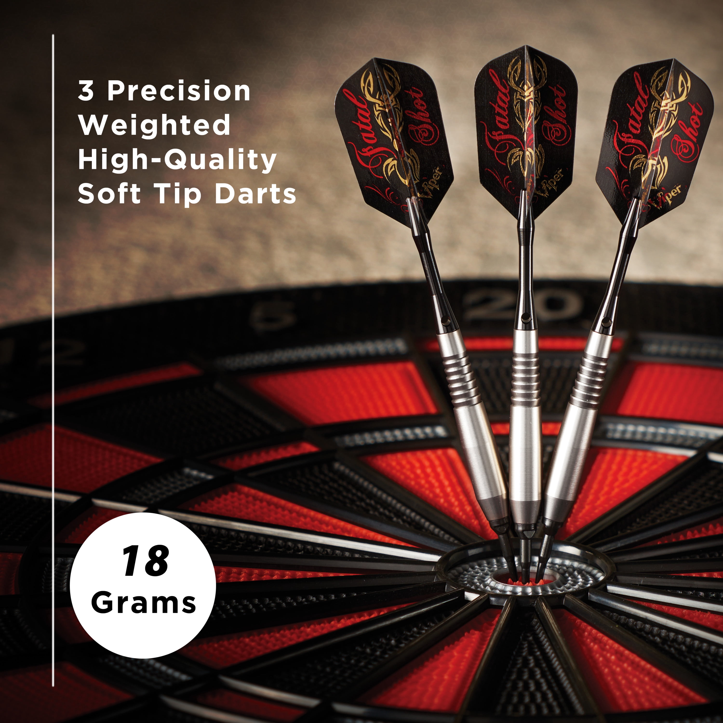 Viper Underground Fatal Shot Soft Tip Dart Set, 18 Grams
