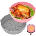 thumbnail image 1 of 2 Pcs Pot en Silicone pour Friteuse à Air Chaud avec Poignée, Doublure Réutilisable pour Friteuse à Air, Panier en Silicone Résistant à la Chaleur pour Friteuse à Air, Moule à Pâtisserie, Accessoires pour Friteuse à Air, Doublures pour Four à Friteuse à Air, Micro-Ondes, 1 of 11