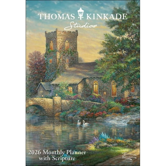 Thomas Kinkade Studios 2026 Monthly Pocket Planner Calendar with Scripture, (Paperback)