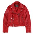 thumbnail image 1 of Levi's Womens Faux Leather Motorcycle Jacket, Red, Medium, 1 of 2