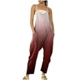 thumbnail image 1 of B91xZ Combinaison Vintage à Bretelles Réglables pour Femmes, Jambes Larges, Solide, Polyester, Sans Manches, TG, 1 of 4