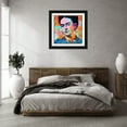 thumbnail image 3 of Stephen Chambers 26x26 Black Ornate Wood Framed With Double Matting Wall Art Titled - Frida Poppy Sunset, 3 of 6