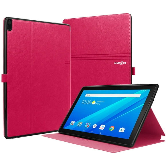 Mignova for Lenovo Tab 4 10 TB-X304F Case,Slim-Fit Flip Wallet PU Leather with Auto Sleep/Wake Feature Case Cover for Lenovo Tab 4 10 10.1 Inch TB-X304F/TB-X304L/N Tablet(Pink)