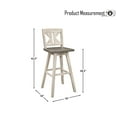thumbnail image 6 of OakvillePark Roscoe Swivel Pub Height Barstool (Set of 2), White/Gray, 6 of 7