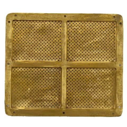 Hatteras Yachts Boat Water Pickup Plate 612246 | 13 3/4 x 12 Inch Brass