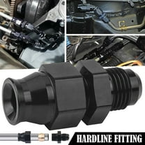 Lieonvis 5/16" Fuel Hardline Tube to 6 AN Male Flare Hose Fitting Adaptor 5/16" Diameter Aluminum Fuel Hardline Tube Fuel Hose Fitting Adaptor Connector Black Anodized with Brass Ferrule for Gas Liqui