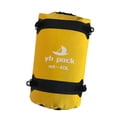 thumbnail image 3 of Bolsa de lona impermeable de gran capacidad para cuadro de motocicleta, para hombres y mujeres, bolsa trasera para asiento de motocicleta, para viajes amarillo 40L, 3 of 8
