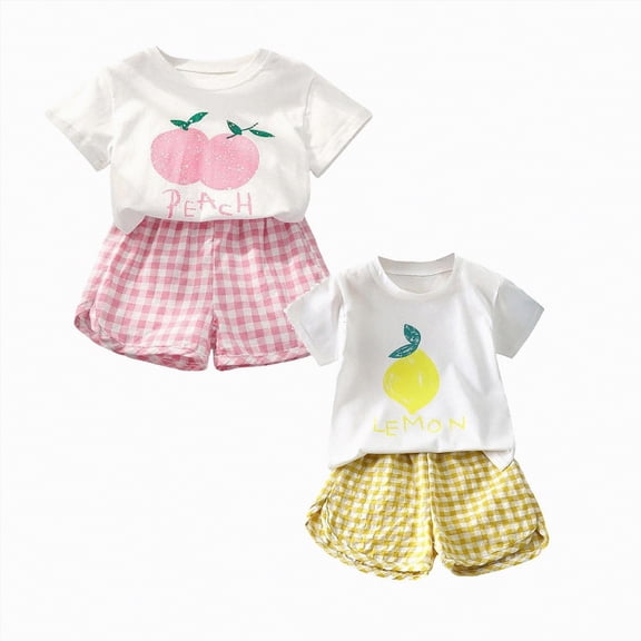 Baby Girl Clothes 9-12 Months Baby Girl Summer Short Set Female Cute T-Shirt Shorts 4pcs Clothes Outfits