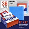 thumbnail image 2 of TCP Global - Pure Blue Superior Tack Cloths - Tack Rags (Box of 36) - Automotive Car Painters Professional Grade - Removes Dust, Sanding Particles, Cleans Surfaces - Wax and Silicone Free, Anti-Static, 2 of 6