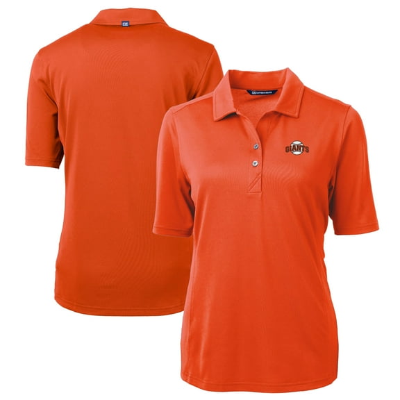 Women's Cutter & Buck  Orange San Francisco Giants DryTec Virtue Eco Pique Recycled Polo
