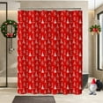 thumbnail image 6 of Christmas Shower Curtain, Christmas Tree Shower Curtains for Bathroom, Red Winter Holiday Shower Curtain for Bathroom Decor, Merry Christmas Xmas Pine Fabric Cloth Bath Curtain, 72 x 72 Inch, 6 of 6