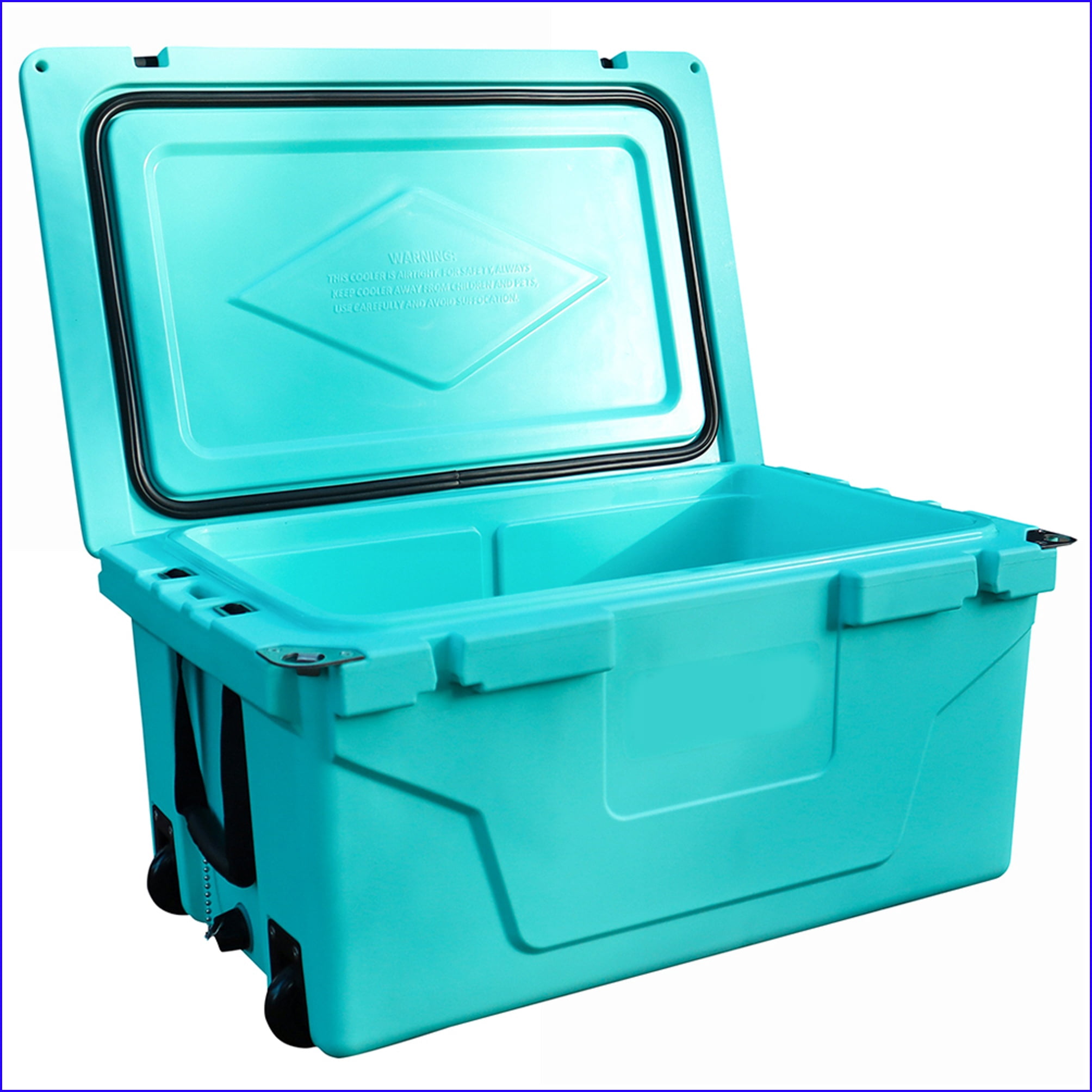 Ice Cooler 65QT Royal Blue Rotomolded Ice Chest for Camping Fishing Boating | Blue | Plastic