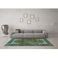 thumbnail image 3 of Ahgly Company Indoor Square Persian Turquoise Blue Traditional Area Rugs, 8' Square, 3 of 4
