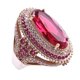thumbnail image 1 of Doble Color Rojo Gran Anillo Señoras Moda Anillo de boda Geometría Anillos Tamaño 6 10, 1 of 6