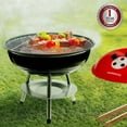 thumbnail image 4 of OVENTE 14 inch BBQ Charcoal Grill, Dual Venting System, Stainless Steel, Red GQR0400BR, 4 of 7
