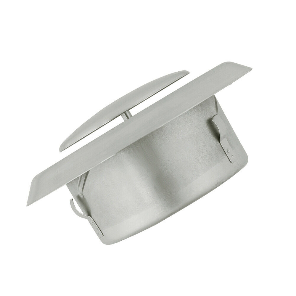 Hon&Guan Stainless Steel Soffit Vents 5 Inch, Round Vent Cover Air Vent for Bathroom Exhaust Vent Office Home (ø125mm)